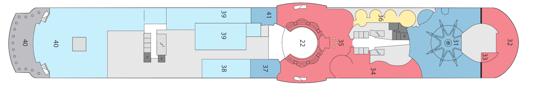 Deckplan Deck 10 – AIDAblu