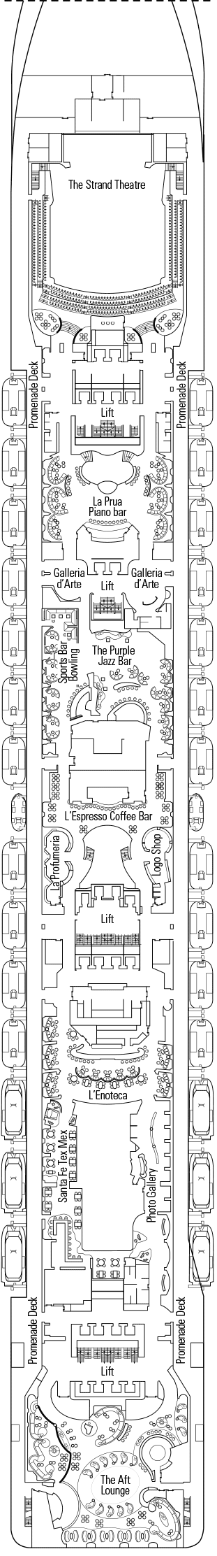 Deckplan Tiziano Deck – MSC Splendida