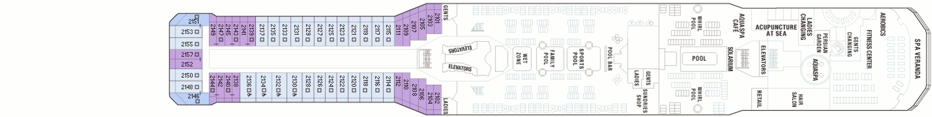 Deckplan Resort Deck – Celebrity Solstice  