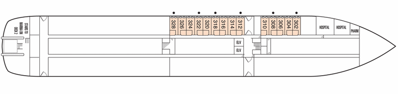 Deckplan Deck 3 – Paul Gauguin
