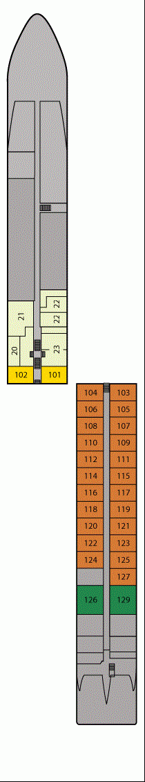 Deckplan Deck 1 – A-Rosa Flora