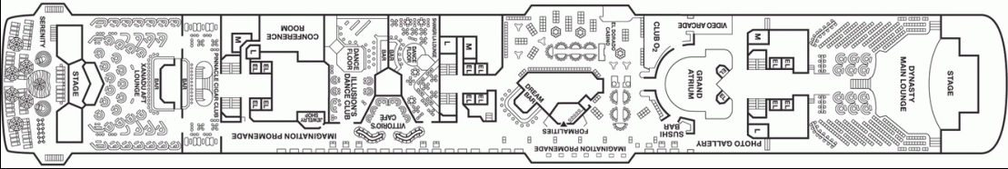 Deckplan Promenade Deck – Carnival Paradise