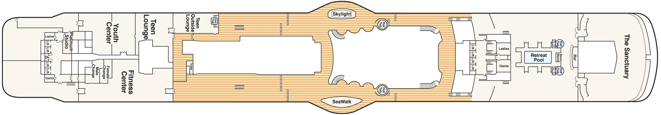 Deckplan Deck 17 Sun – Royal Princess