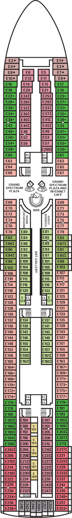 Deckplan Empress Deck – Carnival Ecstasy