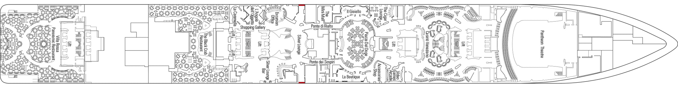 Deckplan Deck 6 Zeus – MSC Divina