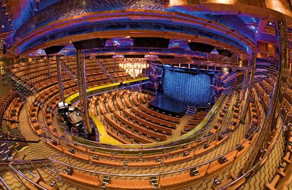 Auf drei Decks breitet sich das faszinierende Theater des Schiffes aus