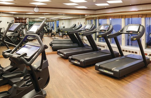 Wer sich auf der Silver Spirit fithalten möchte, kann dies im Fitnessstudio tun