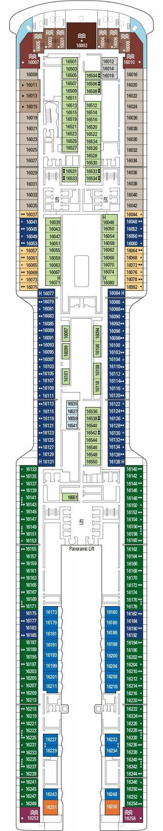 Deckplan Deck 16 - Bern – MSC World Europa