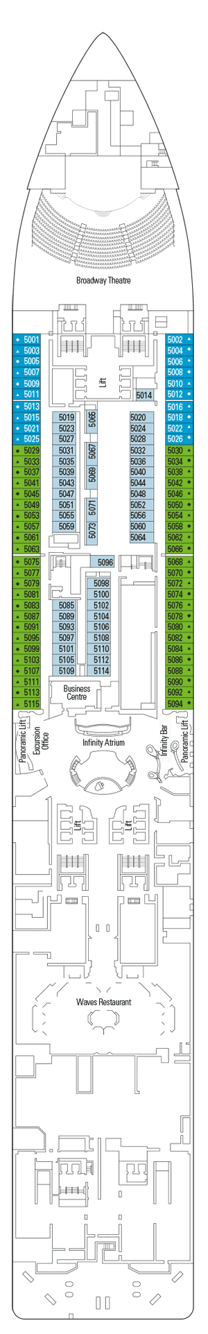 Deckplan Deck 5 – MSC Bellissima