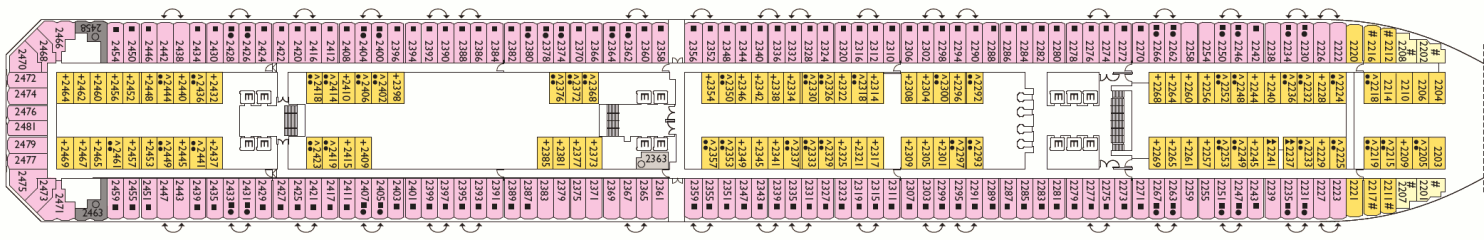 Deckplan Cassiopea Deck – Costa Serena