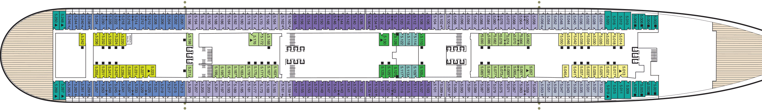 Deckplan Deck 5 – Queen Mary 2