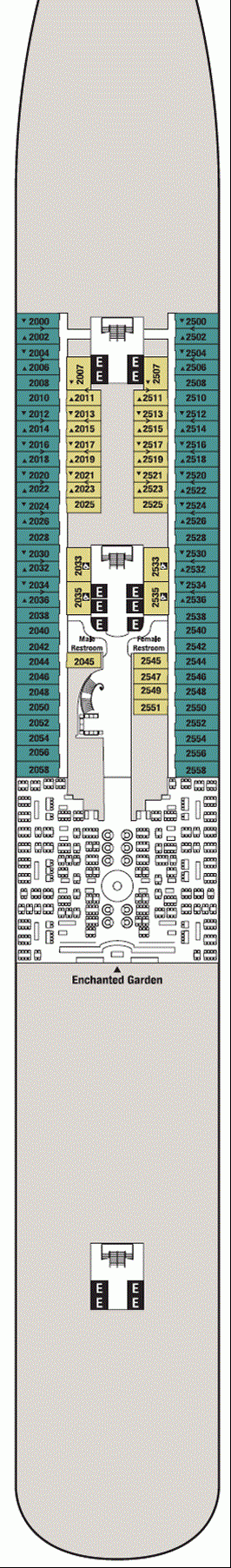 Deckplan Deck 2 – Disney Fantasy