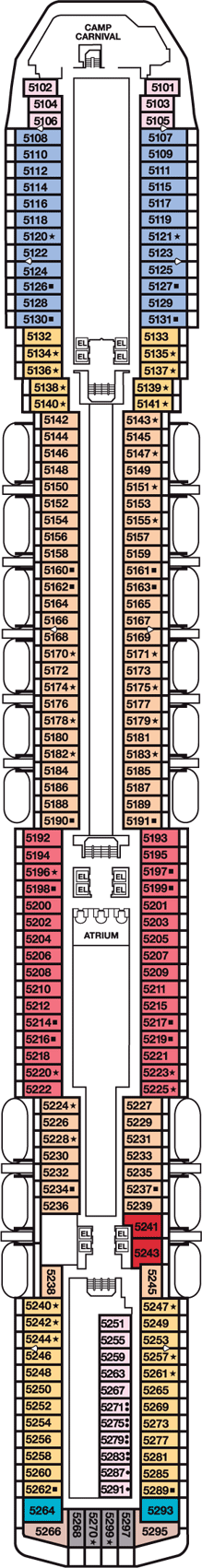 Deckplan Upper Deck – Carnival Pride