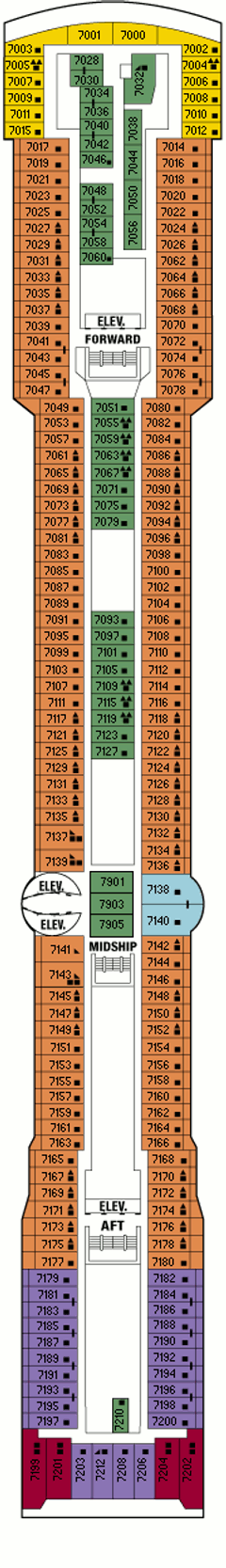 Deckplan Vista Deck – Celebrity Infinity  