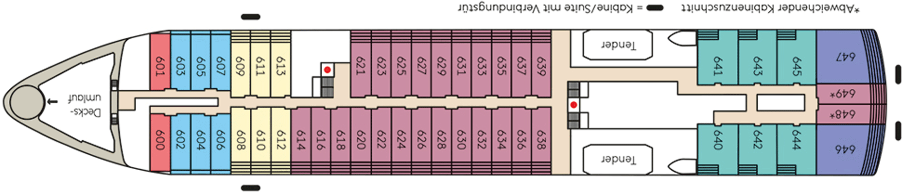 Deckplan Deck 6 – HANSEATIC spirit
