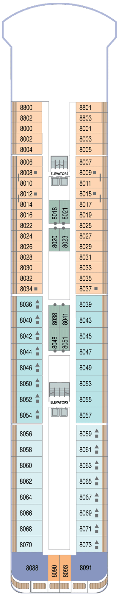 Deckplan Deck 8 – Azamara Journey