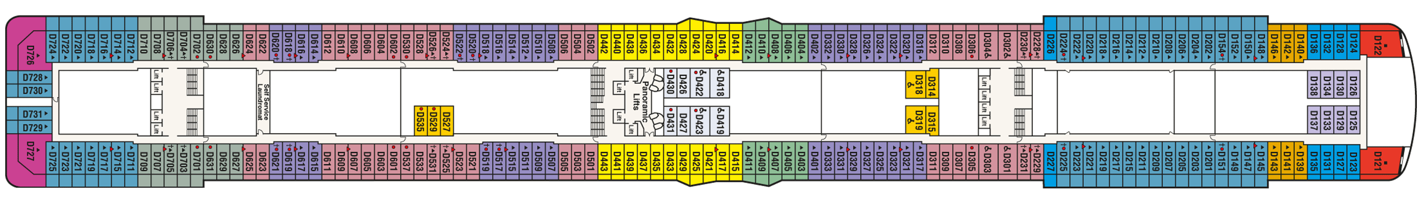 Deckplan Deck 9 Dolphin – Majestic Princess