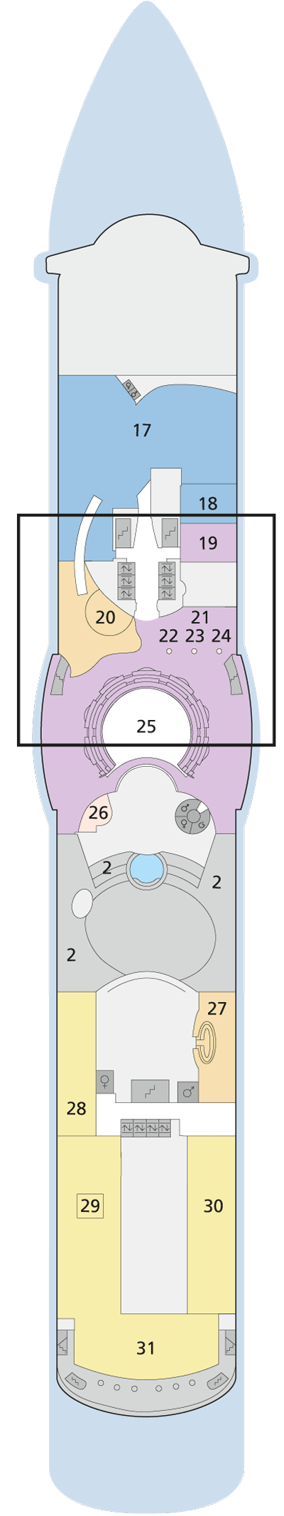 Deckplan Deck 11 – AIDAmar
