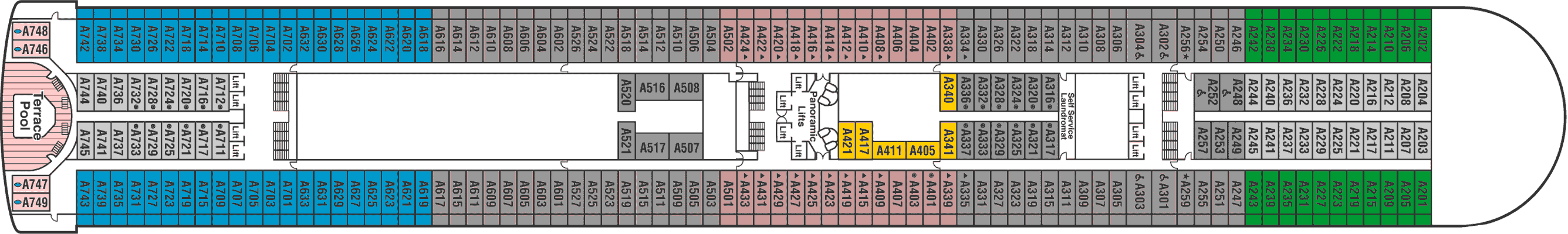 Deckplan Deck 12 Aloha – Grand Princess