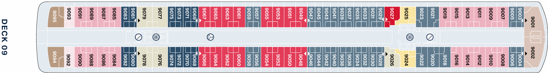 Deckplan Deck 9 – Explora III
