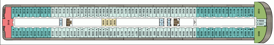 Deckplan Deck 8 – Marina