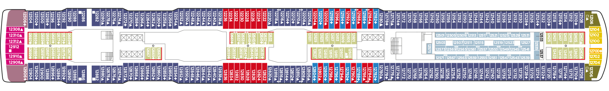 Deckplan Deck 12 – Norwegian Encore