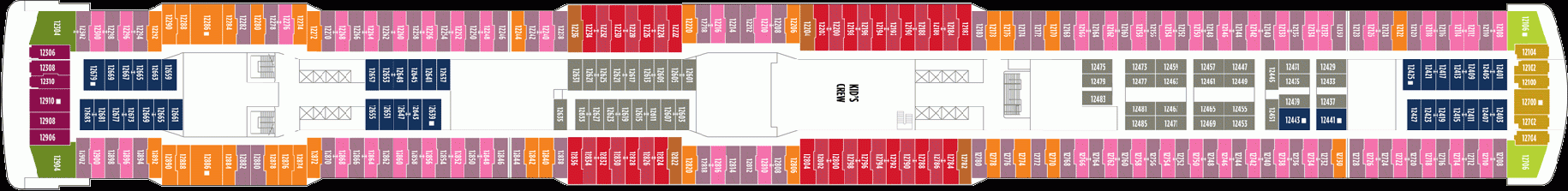 Deckplan Deck 12 – Norwegian Breakaway