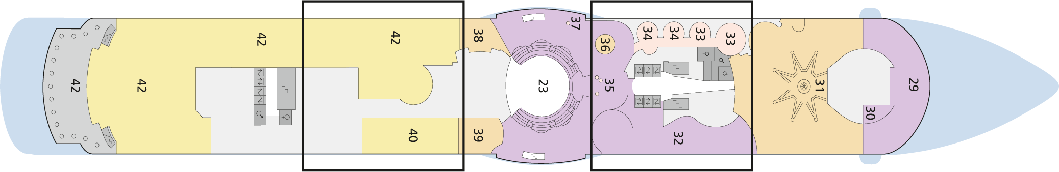 Deckplan Deck 10 – AIDAluna