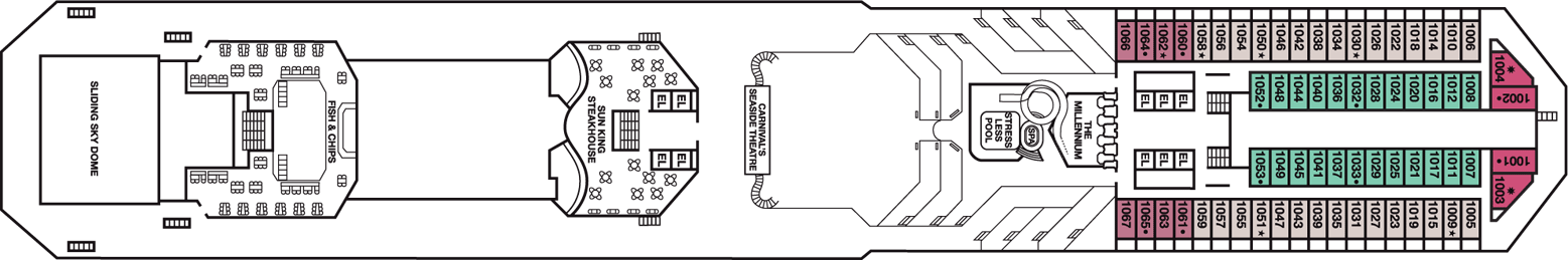 Deckplan Panorama Deck – Carnival Freedom