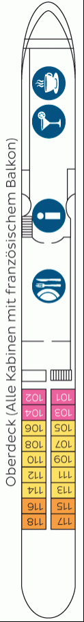 Deckplan Bolero Oberdeck – Bolero