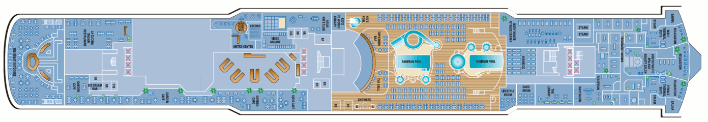 Deckplan Deck 12 – Norwegian Gem
