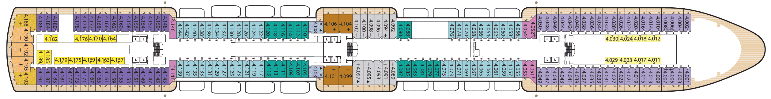 Deckplan Deck 4 – Queen Elizabeth