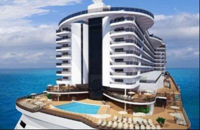 Das eindrucksvolle neue Heck der MSC Seaside-Klasse
