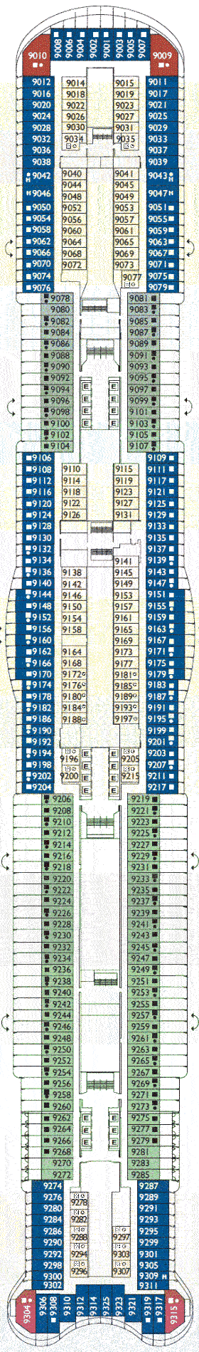 Deckplan Deck 9 – Costa Toscana