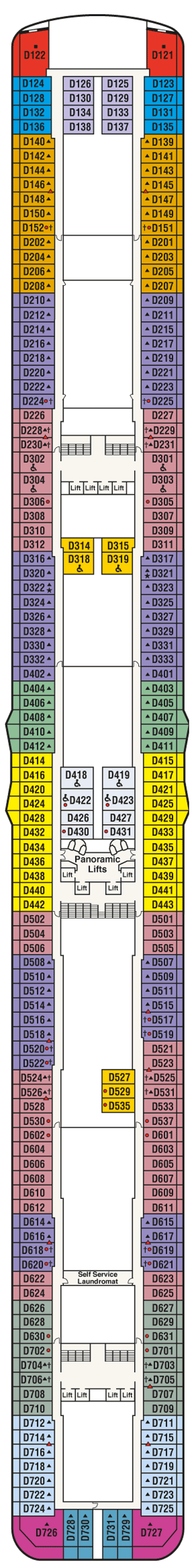 Deckplan Deck 9 Dolphin – Royal Princess