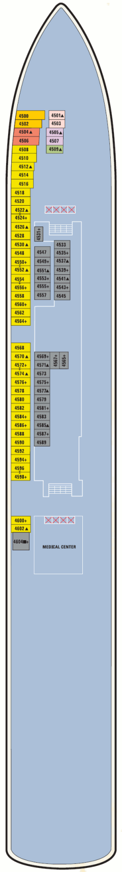 Deckplan Deck 04 – Norwegian Pearl