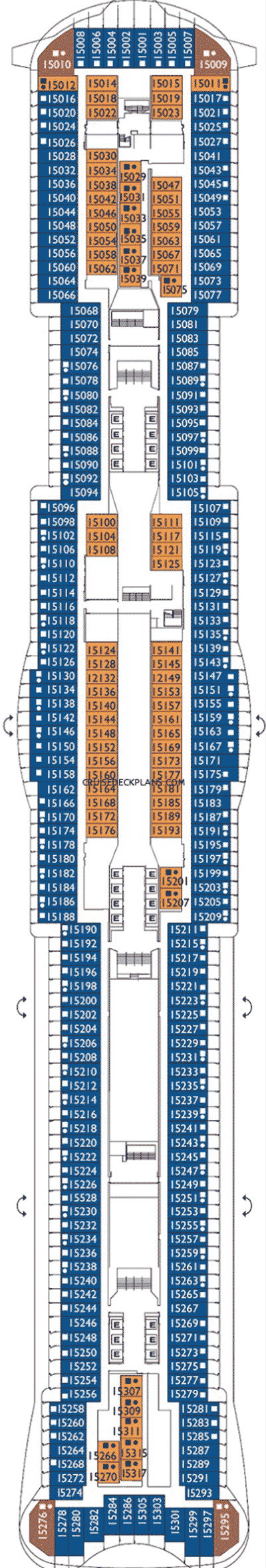Deckplan Deck 15 – Costa Smeralda