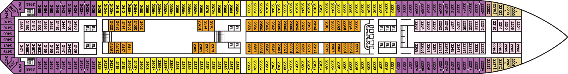 Deckplan Main Deck – Carnival Splendor