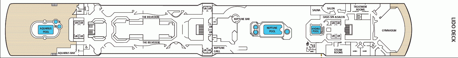 Deckplan Lido Deck – Arcadia