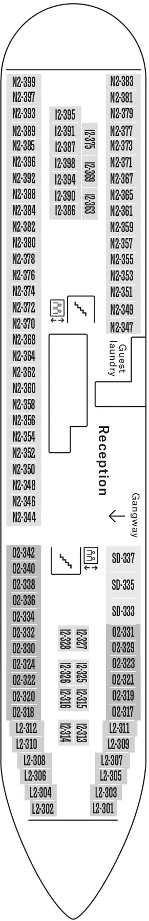 Deckplan Deck 3 – MS Finnmarken