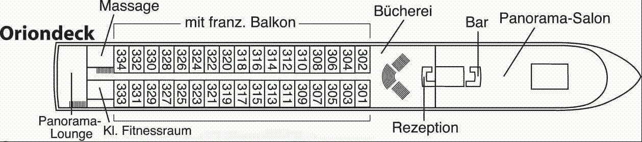 Deckplan Oriondeck – Ariana