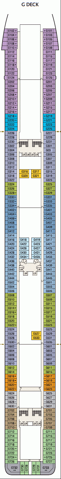 Deckplan G Deck – Britannia