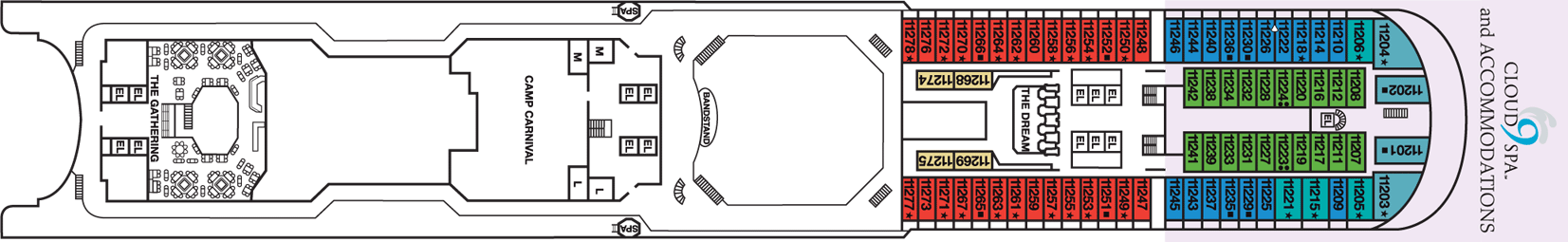 Deckplan Panorama Deck – Carnival Dream