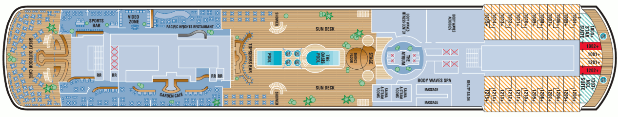 Deckplan Pool Deck – Norwegian Sun