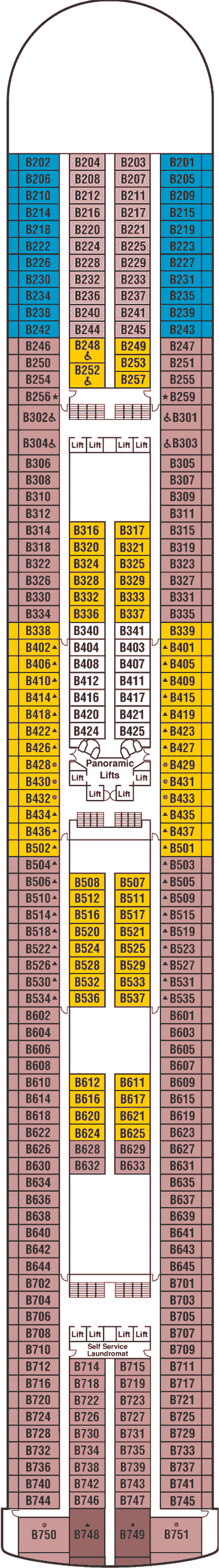 Deckplan Deck 11 Baja – Grand Princess