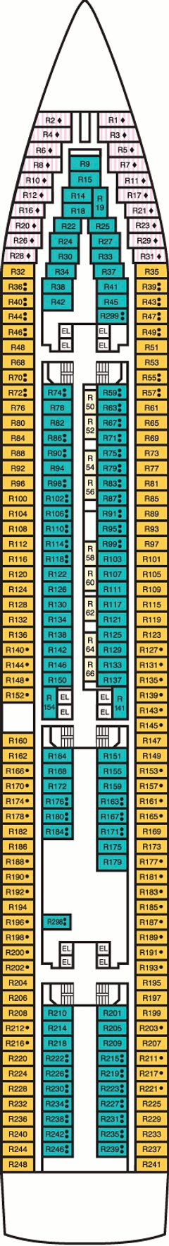 Deckplan Riviera Deck – Carnival Elation