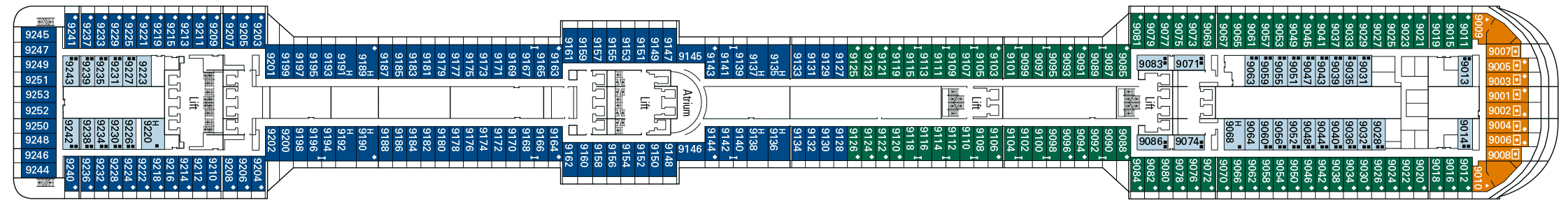 Deckplan Tintoretto Deck – MSC Splendida