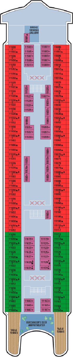 Deckplan Deck 11 – Norwegian Spirit