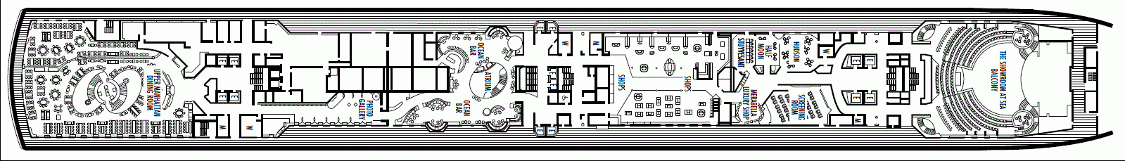 Deckplan Deck 3 - Promenade Deck – Nieuw Amsterdam