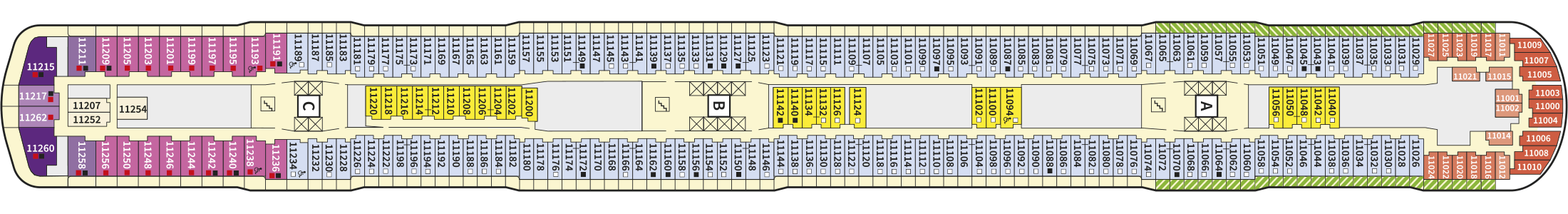 Deckplan Deck 11 – Mein Schiff Flow